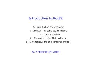Introduction to RooFit