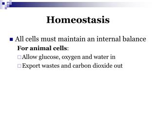 Homeostasis