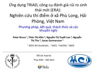 Phương pháp , kết quả , thách thức và các khuyến nghị