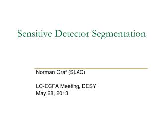 Sensitive Detector Segmentation