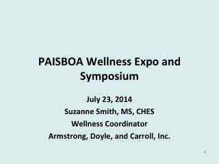 PAISBOA Wellness Expo and Symposium