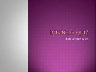 Business Quiz