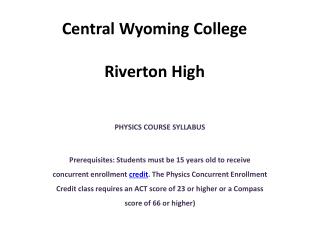 Central Wyoming College Riverton High