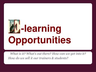 -learning Opportunities