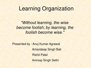 Learning Organization