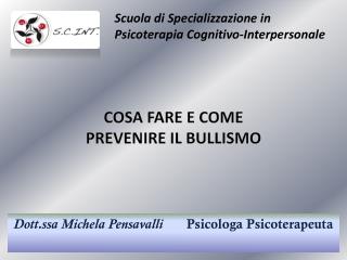 COSA FARE E COME PREVENIRE IL BULLISMO