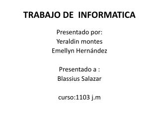 TRABAJO DE INFORMATICA