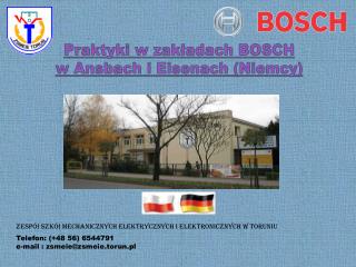 Praktyki w zakładach BOSCH w Ansbach i Eisenach (Niemcy)