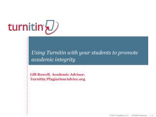 Using Turnitin with your students to promote academic integrity