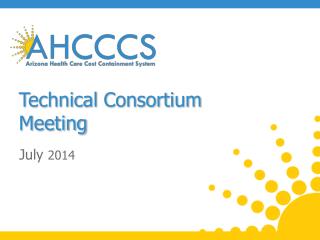 Technical Consortium Meeting