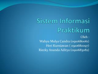 Sistem Informasi Praktikum