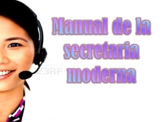 Manual de la secretaria moderna