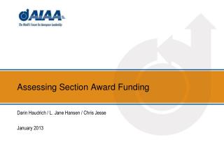 Assessing Section Award Funding