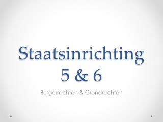 Staatsinrichting 5 &amp; 6