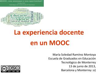 La experiencia docente en un MOOC