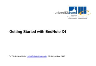Getting Started with EndNote X4