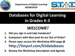 Databases for Digital Learning in Grades K-5