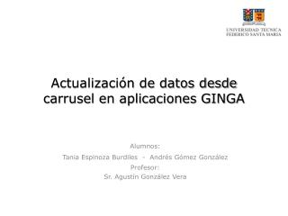 Actualización de datos desde carrusel en aplicaciones GINGA