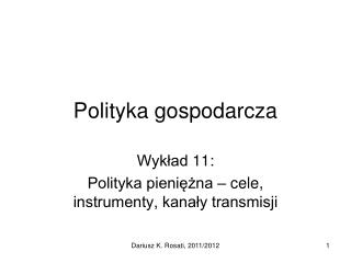 Polityka gospodarcza
