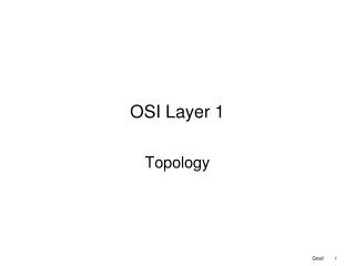 OSI Layer 1