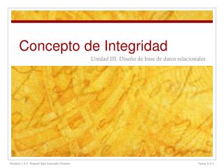 Concepto de Integridad