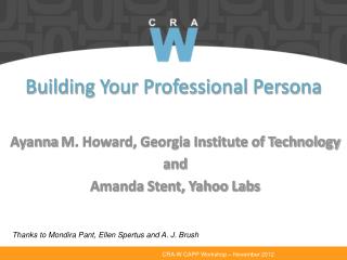 Building Your Professional Persona