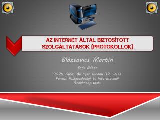 Blázsovics Martin Soós Gábor