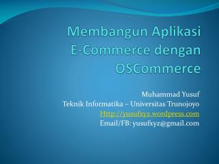 Membangun Aplikasi E-Commerce dengan OSCommerce