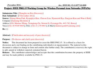 Project: IEEE P802.15 Working Group for Wireless Personal Area Networks (WPANs)