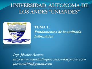 UNIVERSIDAD AUTONOMA DE LOS ANDES “UNIANDES”