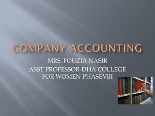 COMPANY ACCOUNTING