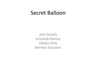 Secret Balloon