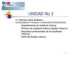 UNIDAD No 3