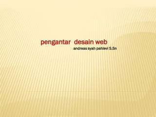 p engantar desain web