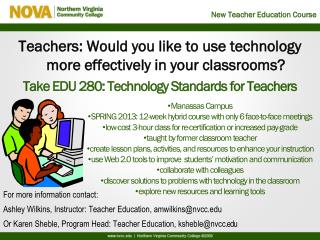 New Teacher Education Course