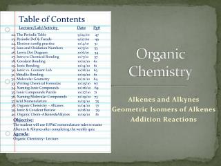 Organic Chemistry