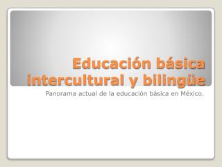 Educación básica intercultural y bilingüe