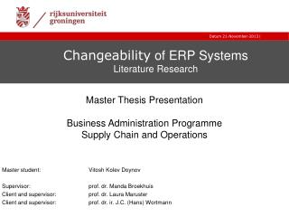 Changeability of ERP Systems Literature Research