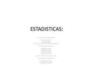 ESTADISTICAS: