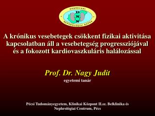 Prof. Dr. Nagy Judit