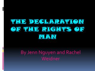 The Declaration of the Rights of Man