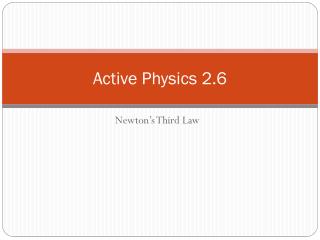 Active Physics 2.6