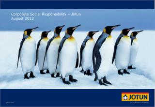 Corporate Social Responsibility – Jotun August 2012