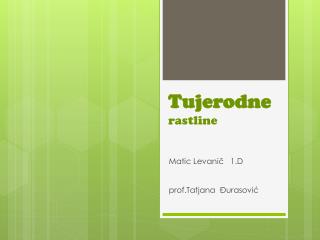 Tujerodne rastline