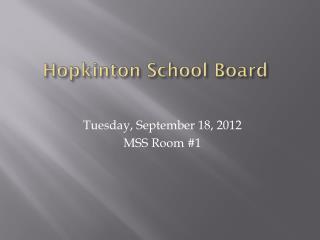 Hopkinton School Board
