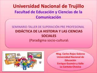 Universidad Nacional de Trujillo Facultad de Educación y Ciencias de la Comunicación