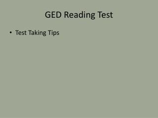 GED Reading Test