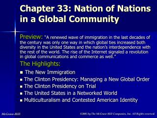 Chapter 33: Nation of Nations in a Global Community