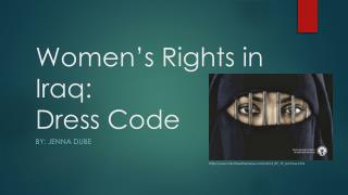 Women’s Rights in Iraq: Dress Code