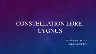 Constellation Lore: Cygnus